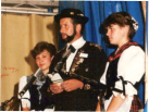 Klub-Präsident Zeno Wolf  mit Ansagerinnen Barbara Emmenegger u. Regula Durrer